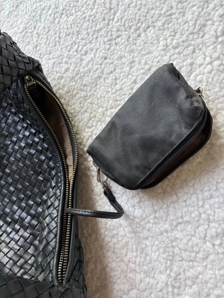 Saint Jack London Black Woven Leather Hobo Shoulder Bag - photo 4
