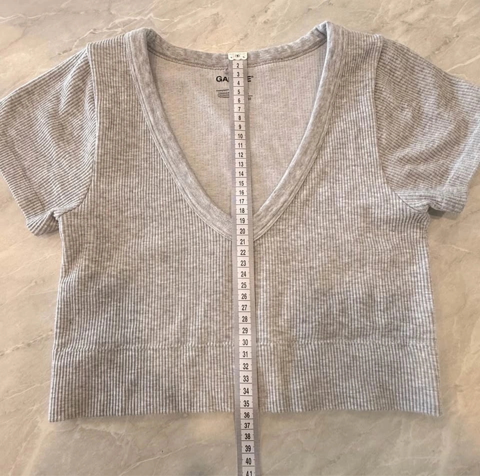 Garage light grey ribbed top size M - photo 4