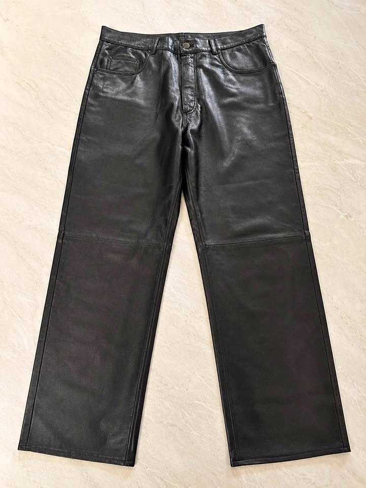 Genuine Black Leather Pants (100% Leather)