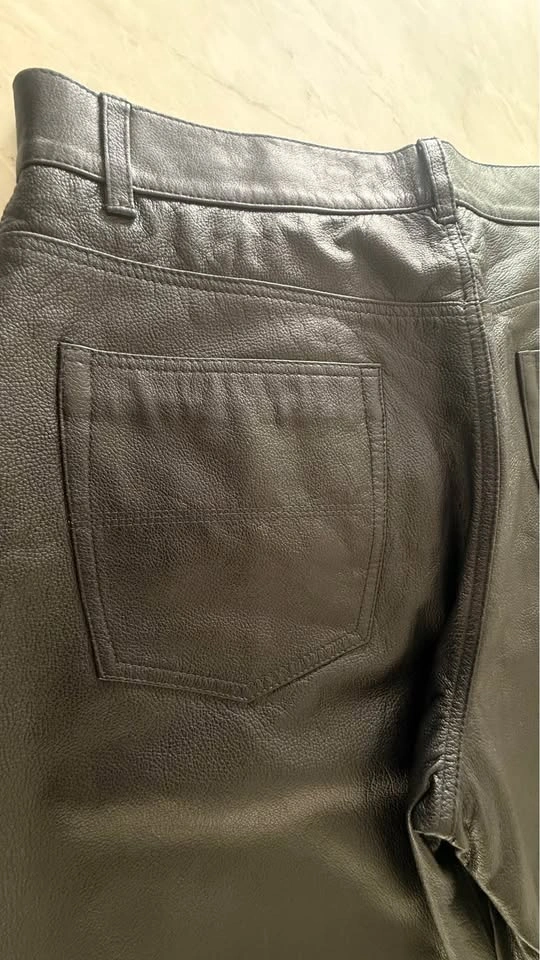 Genuine Black Leather Pants (100% Leather) - photo 3
