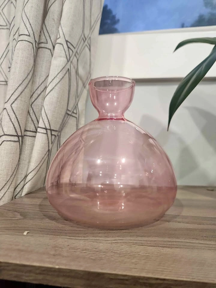 Pink Glass Bud Vase