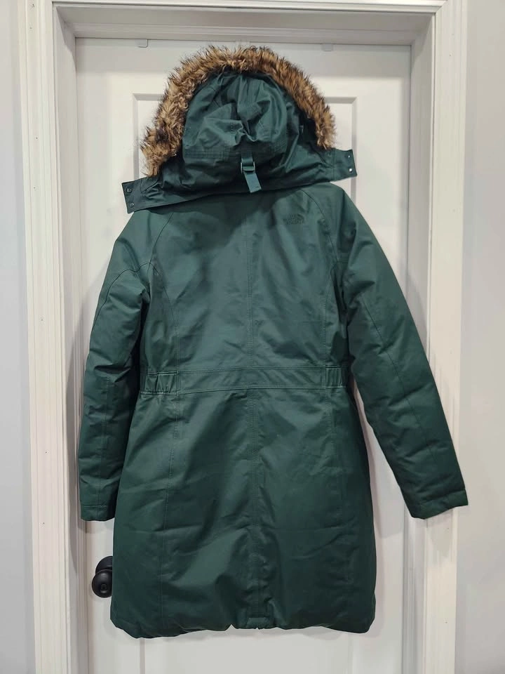 The North Face Womens Green Faux Fur Hood Winter Parka M - photo 4