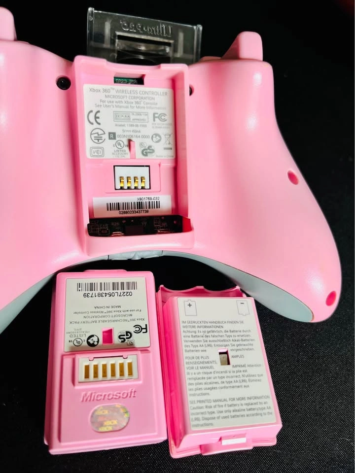 XBOX 360 Pink Controller with Rechargeable Battery - OEM - photo 5