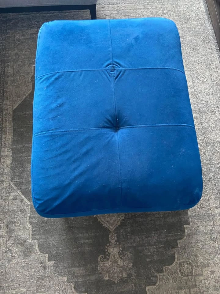 Royal Blue Ottoman - photo 2