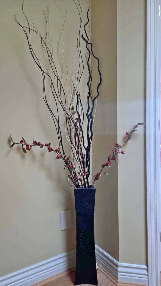 Square tall flower vase