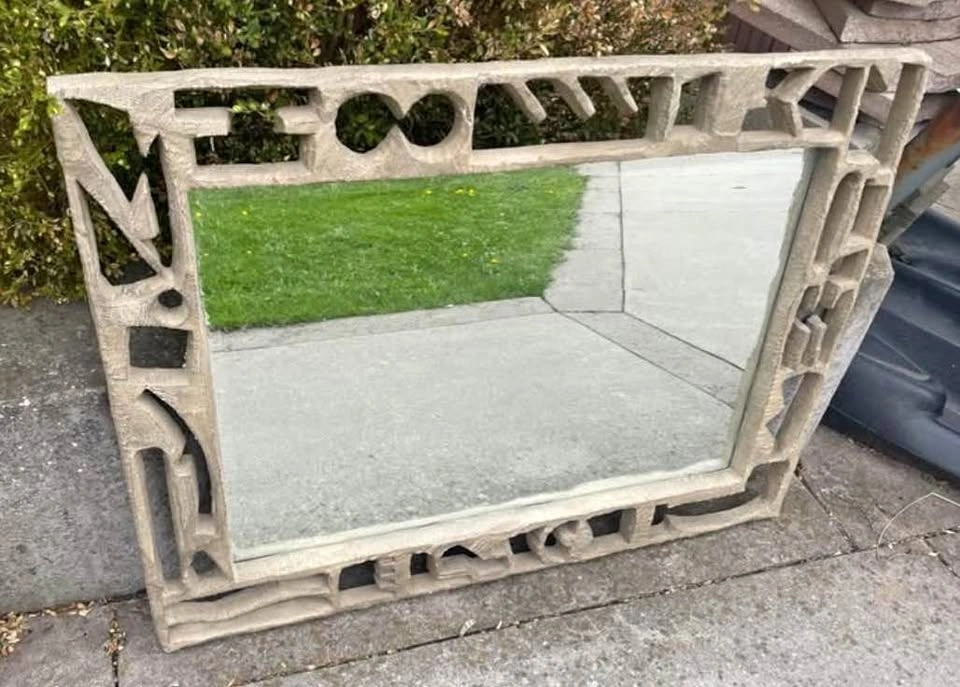Large Geometric Wall Mirror 42x33”