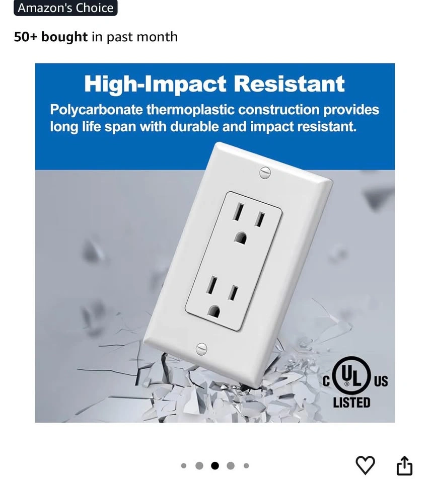 BESTTEN 19 Pack - 15 Amp Decorator Wall Receptacle Outlet - photo 3