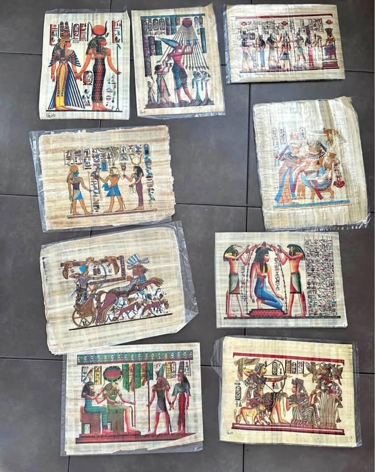 15 Egyptian Papyrus Art Pieces - $10 each or $100 for all