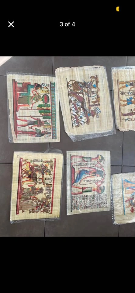 15 Egyptian Papyrus Art Pieces - $10 each or $100 for all - photo 3