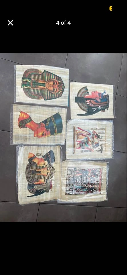 15 Egyptian Papyrus Art Pieces - $10 each or $100 for all - photo 4