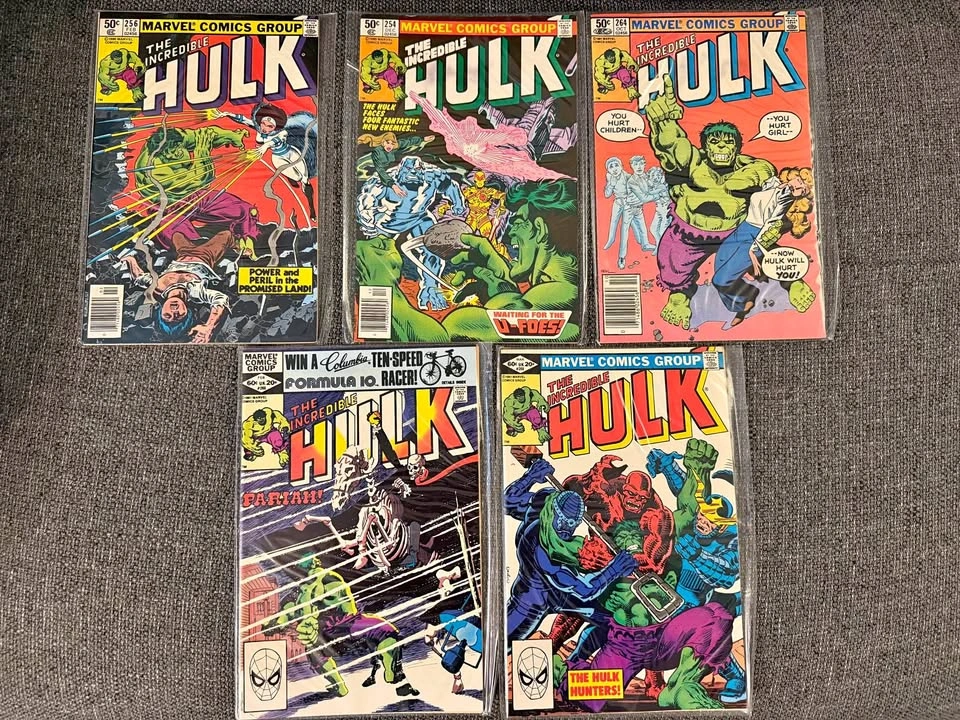 Vintage 1980-1982 The Incredible Hulk Marvel Comics
