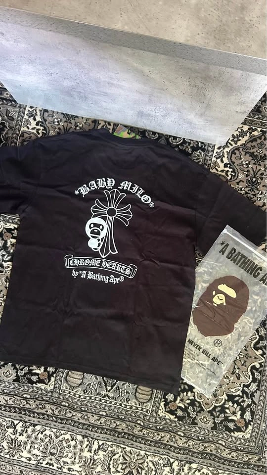 Black Bape x Chromehearts Tshirt - photo 4