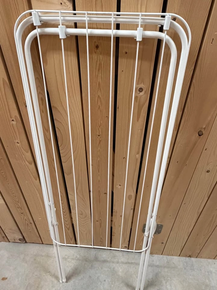 White Folding Clothes Drying Rack - photo 2