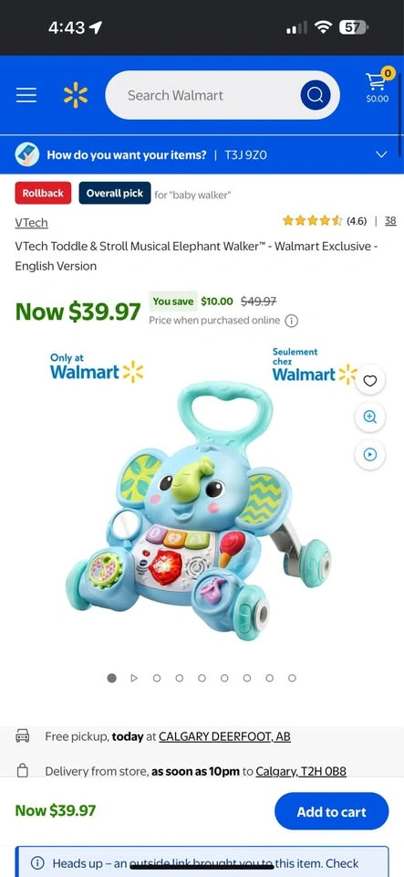 VTech Toddle & Stroll Musical Elephant Walker - photo 4