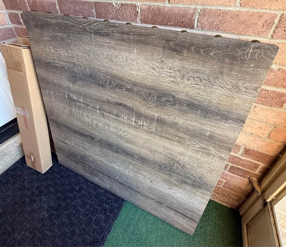 NEW Counter-Height Table – Rustic Gray Oak | Nailhead Trim - photo 4