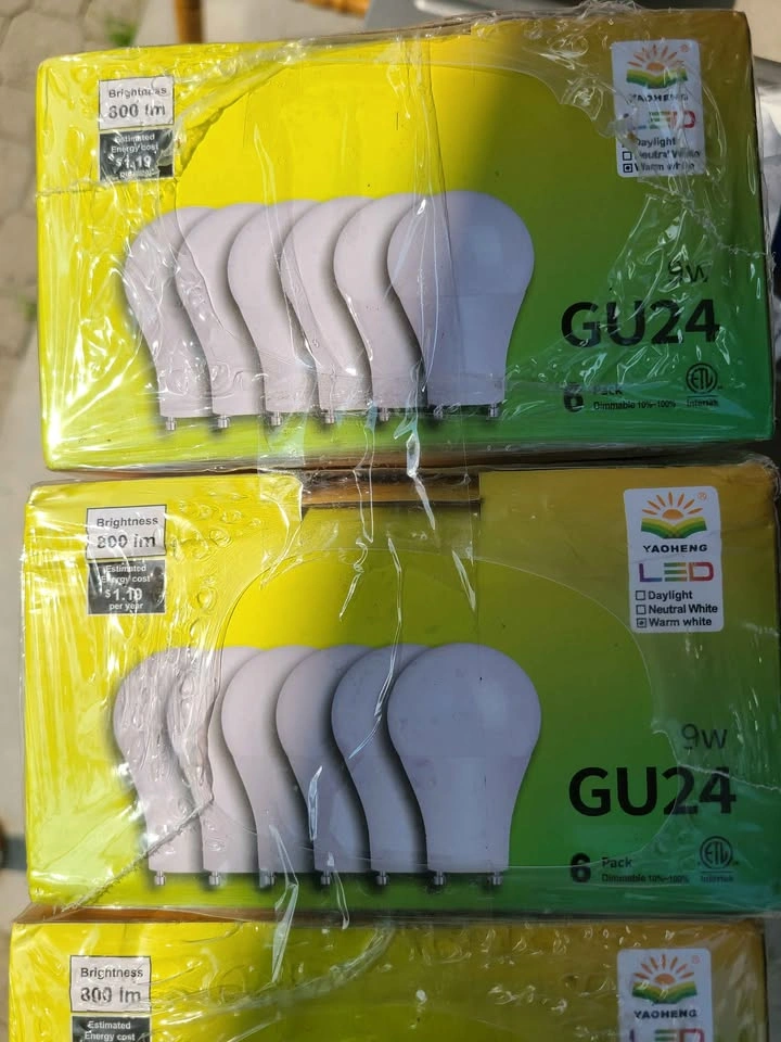 LED GU24 9w dimmable light bulbs 6pk