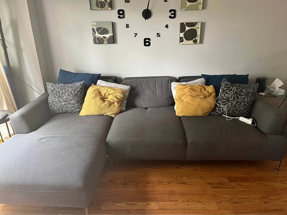 ERIN Left-facing Sectional Sofa with adjustable backrests