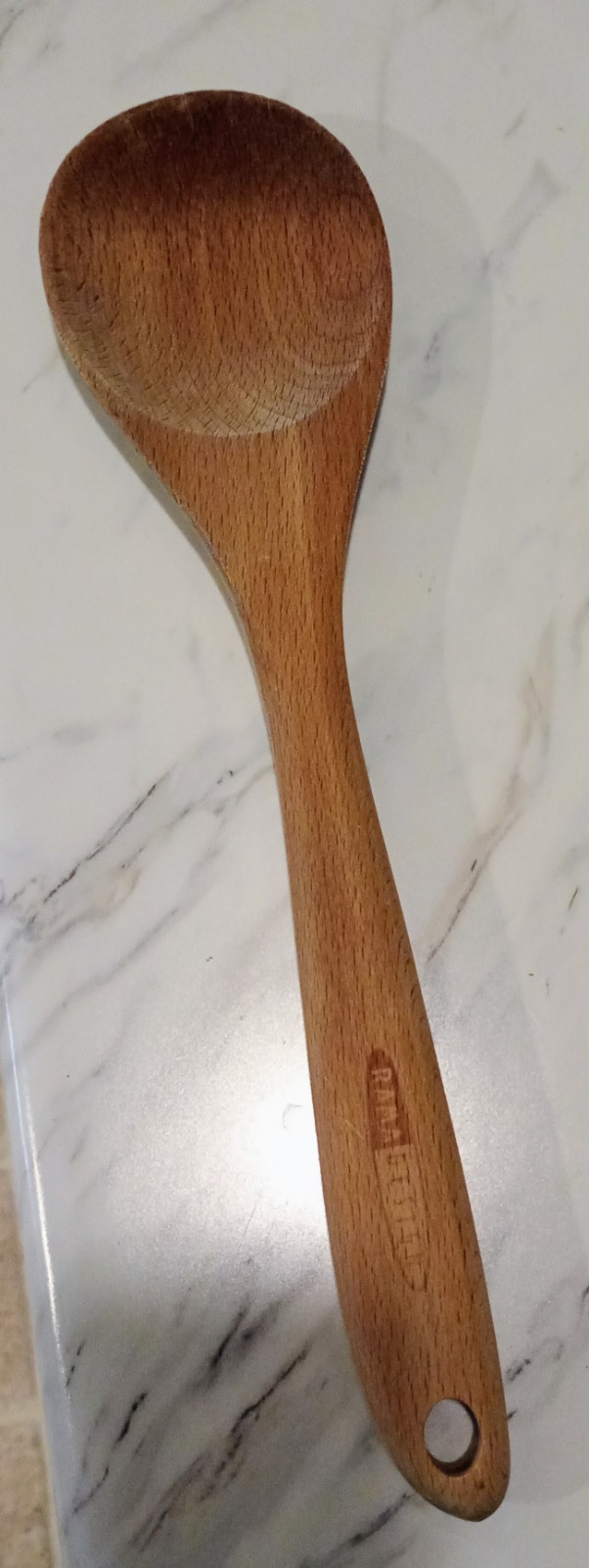 Wood cooking spoon