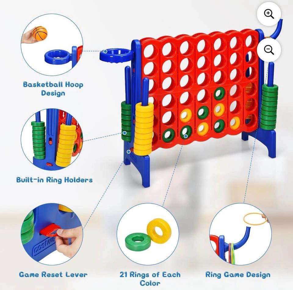 Giant Connect 4 Game Set by Costway – Jumbo 4 in a Row - photo 3