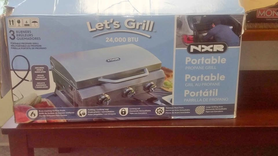 NXR STAINLESS STEEL PORTABLE PROPANE GRILL