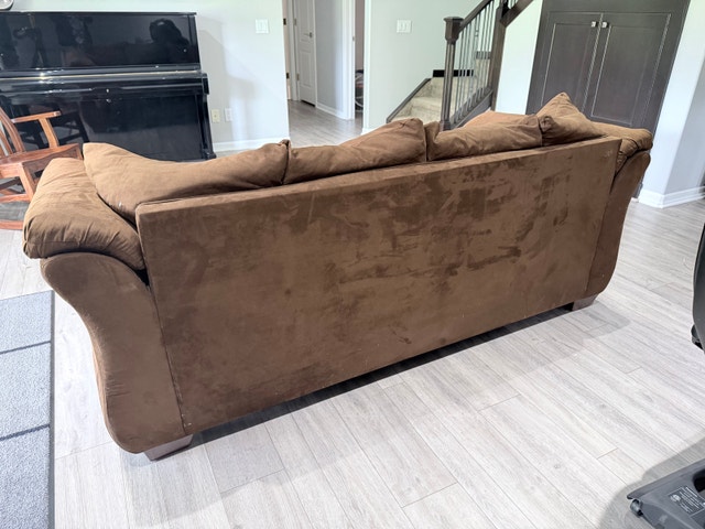 Brown Microfiber Sofa Bed – Comfortable & Functional - photo 2
