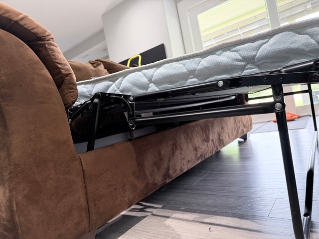 Brown Microfiber Sofa Bed – Comfortable & Functional - photo 5