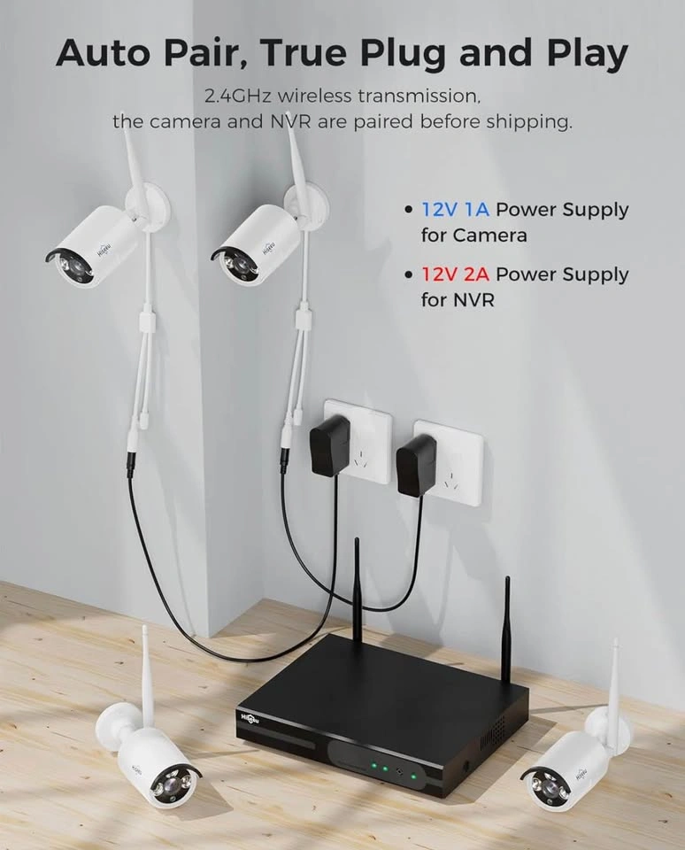 Hiseeu Wireless Security Camera System 4 Cameras + 1TB NVR - photo 4