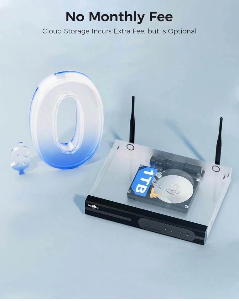 Hiseeu Wireless Security Camera System 4 Cameras + 1TB NVR - photo 5