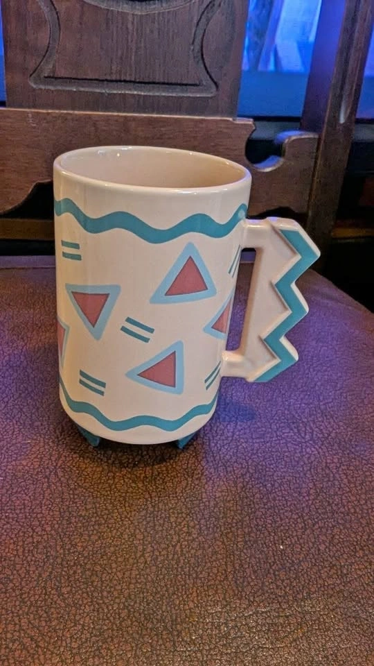 Vintage 1989 Hallmark Memphis Design Ceramic Mug