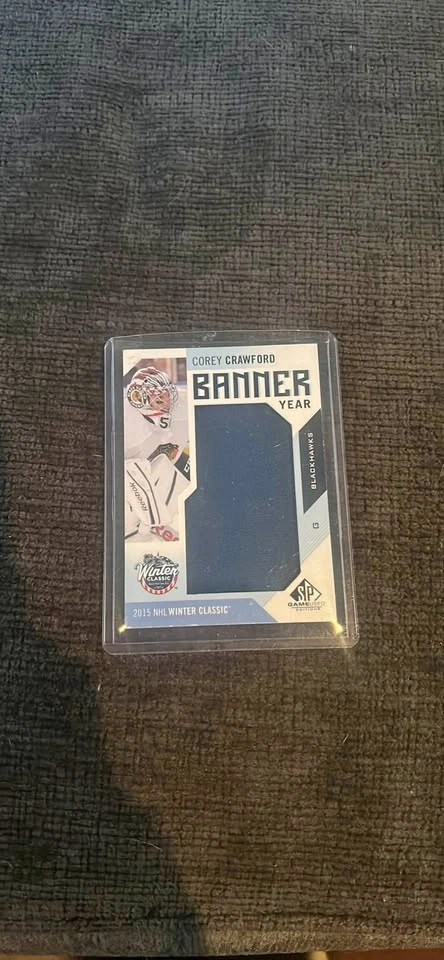 Corey Crawford Blackhawks 2015 NHL Winter Classic Banner Year Ga