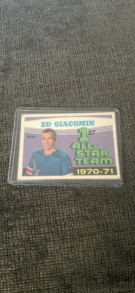 Ed Giacomin 1970-71 1st All-Star Team Hockey Card