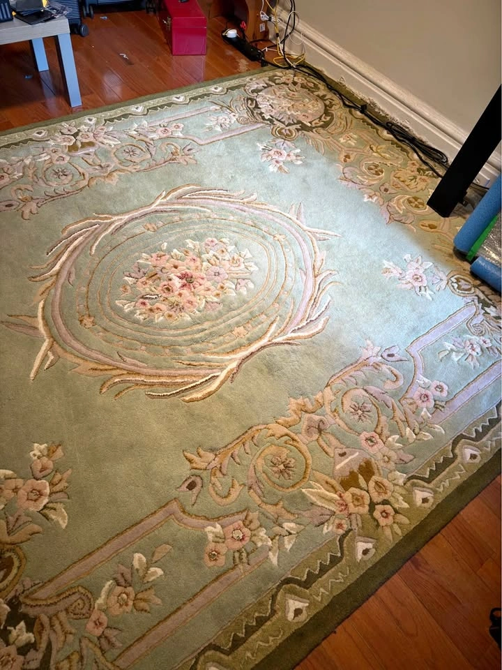Indian Hand Tuffed Wool Rug 6 Ft x 8 Ft