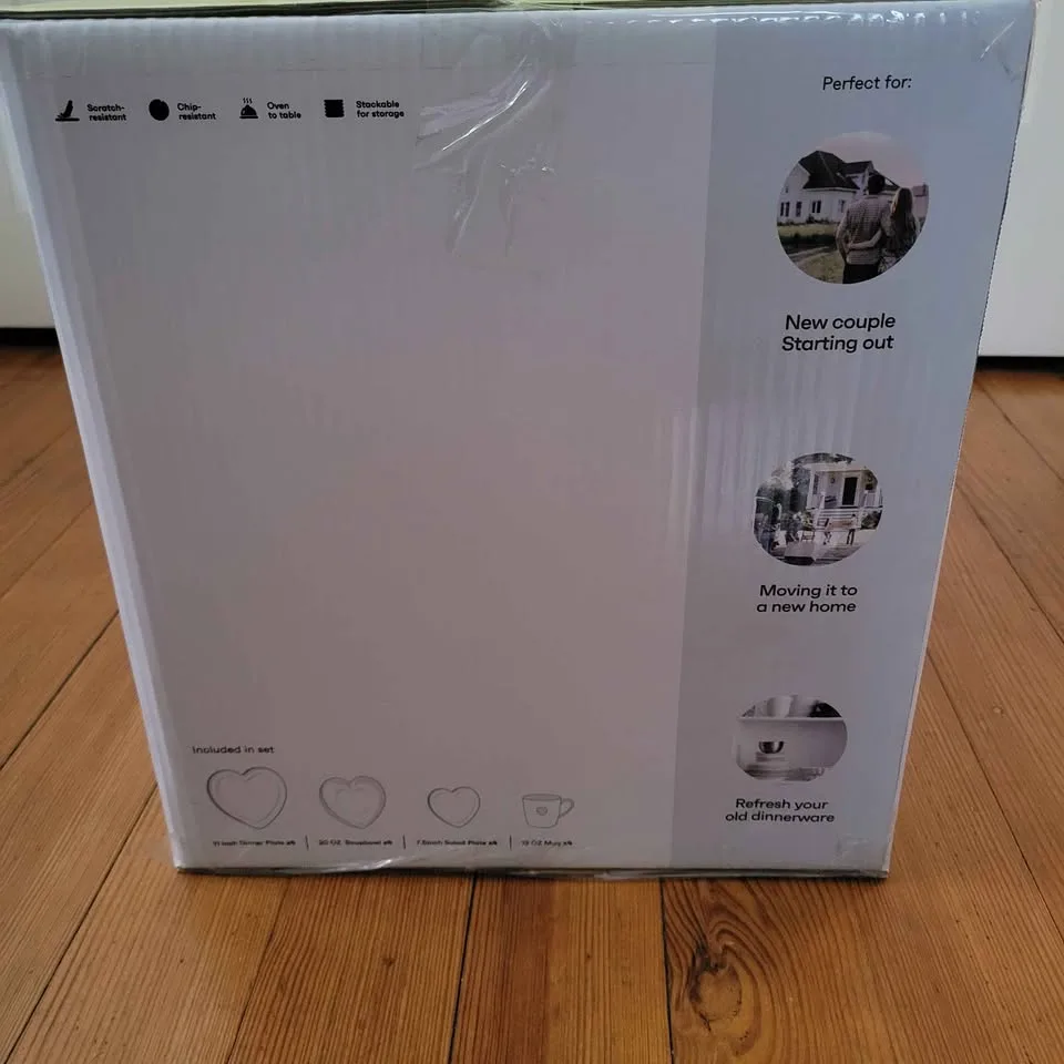 Dinnerware Set 16 PC Heart Shaped Plates & Bowls image indicator(7)