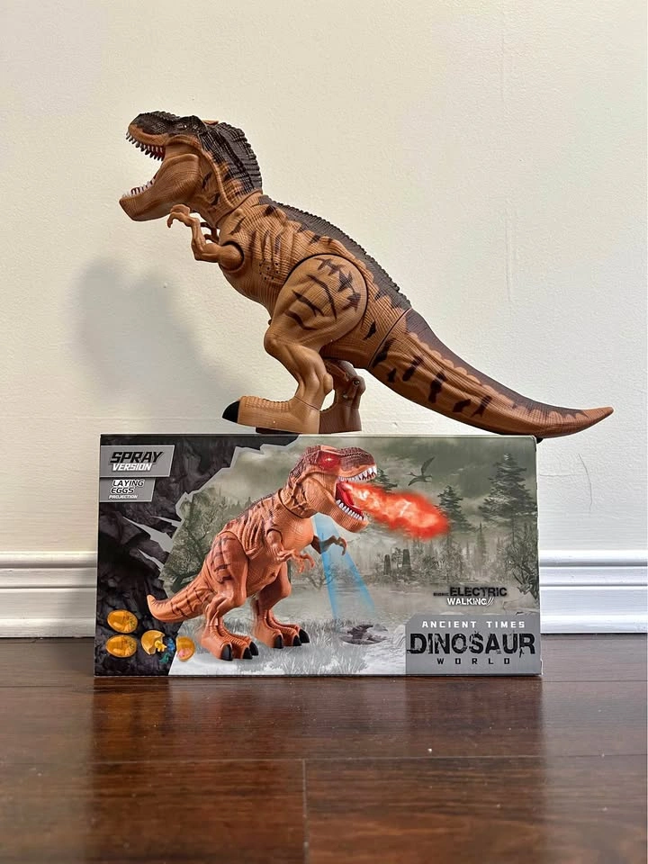 Walking Dinosaur Toy – Mist Spray, Sound & Egg Laying