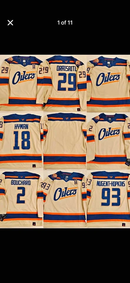 Oilers alternate Hockey jerseys new with tags all sizes availabl