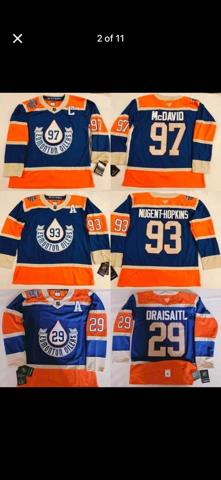 Oilers alternate Hockey jerseys new with tags all sizes availabl - photo 2