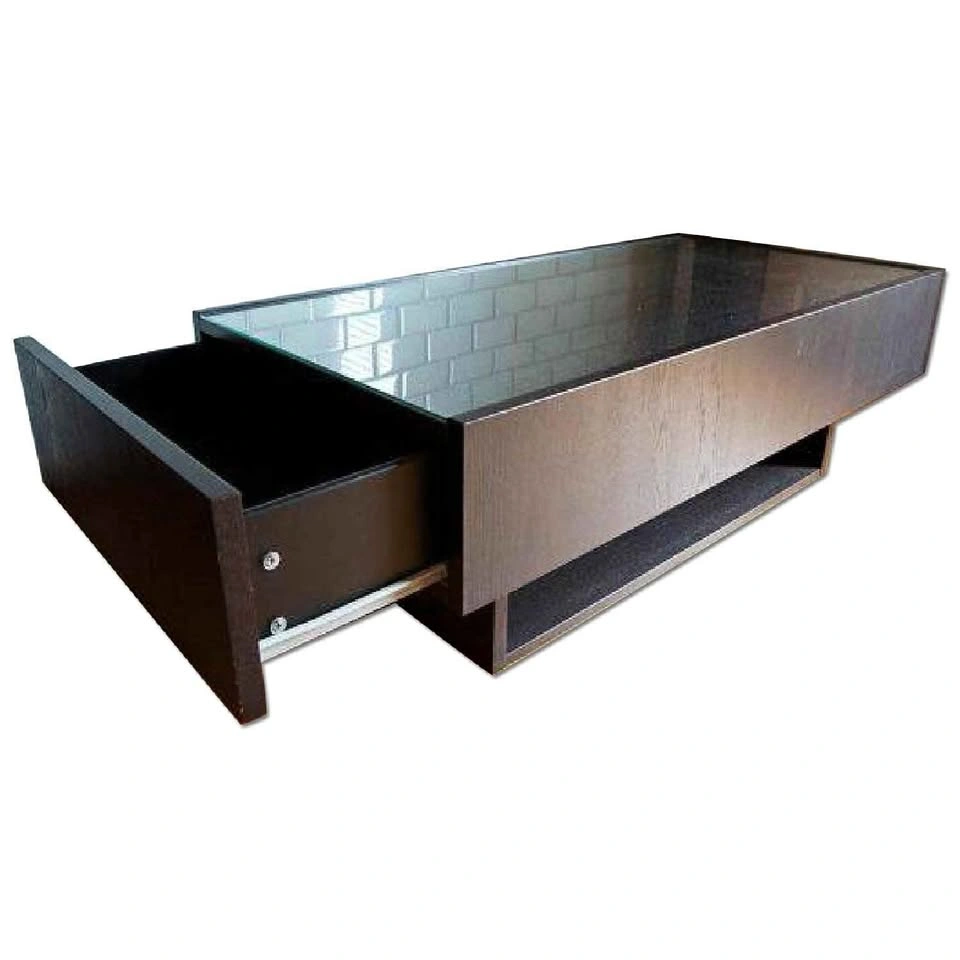 IKEA MALM Glass Top Coffee Table