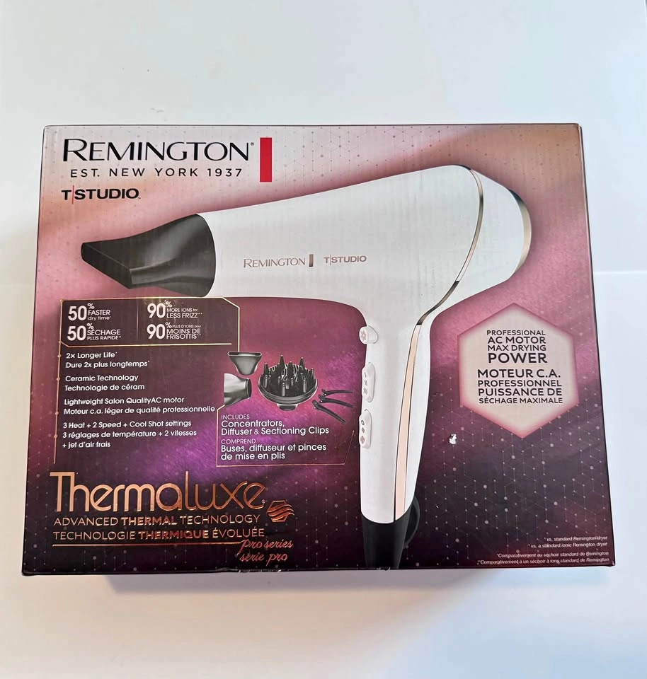 New - Remington T|Studio Thermaluxe Hair Dryer