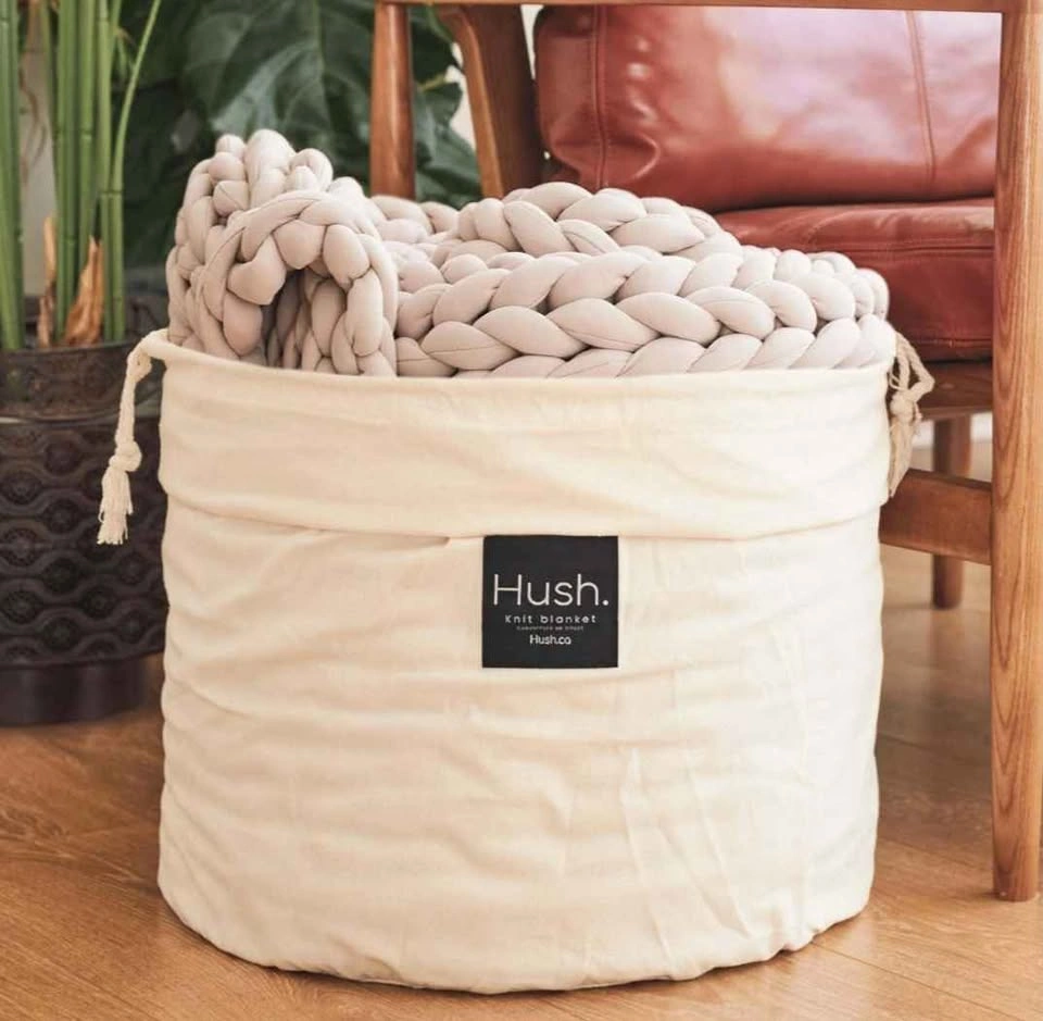 Hush Knit Weighted Blanket 15 Lbs 48x72 Grey Cotton - photo 4