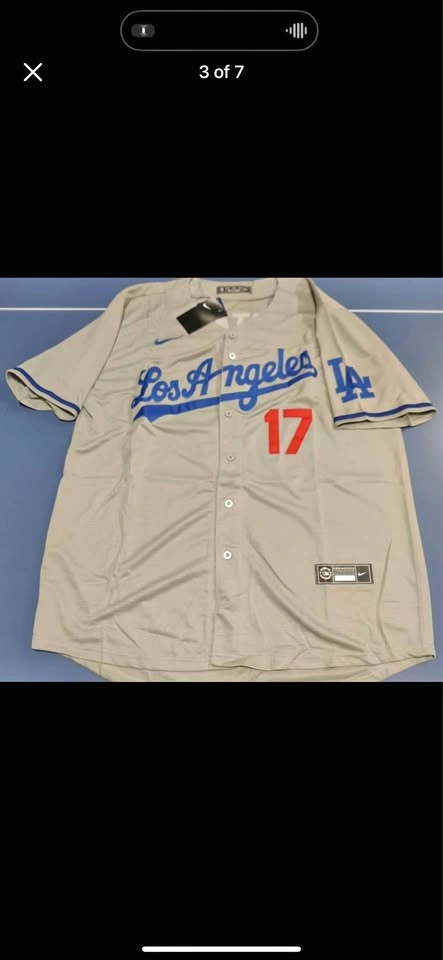 MLB Los Angeles Dodgers Ohtani grey jersey size small
