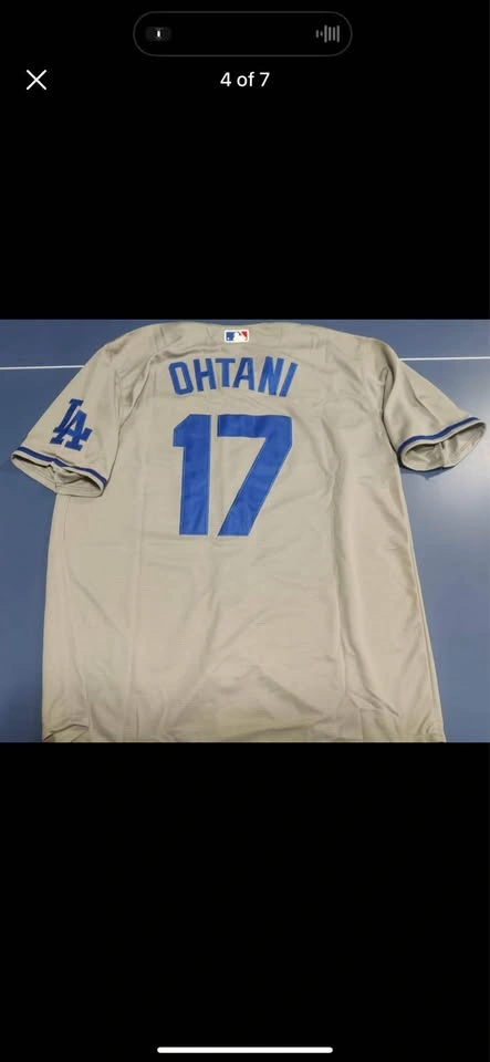 MLB Los Angeles Dodgers Ohtani grey jersey size small - photo 2