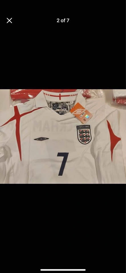 David Beckham England 2006 Home Jersey - Long Sleeve NWT