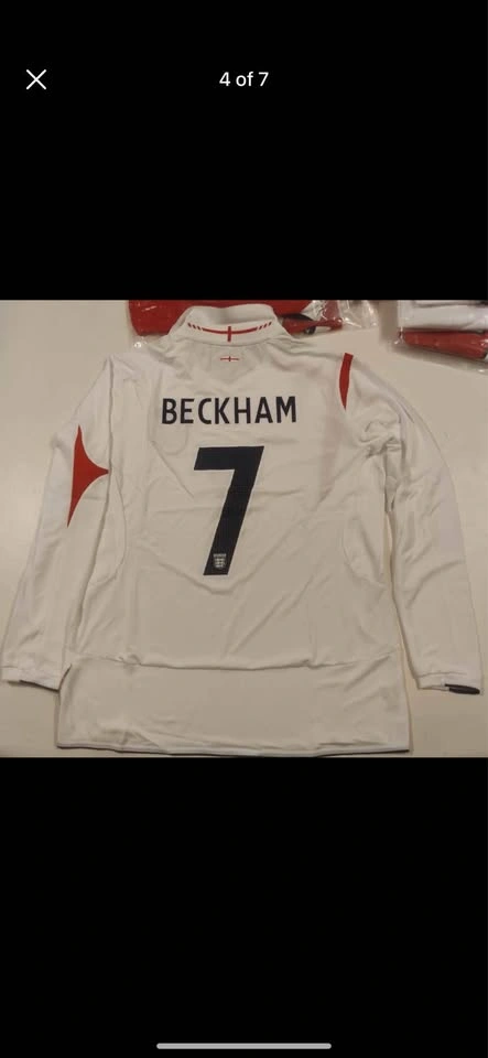 David Beckham England 2006 Home Jersey - Long Sleeve NWT - photo 2
