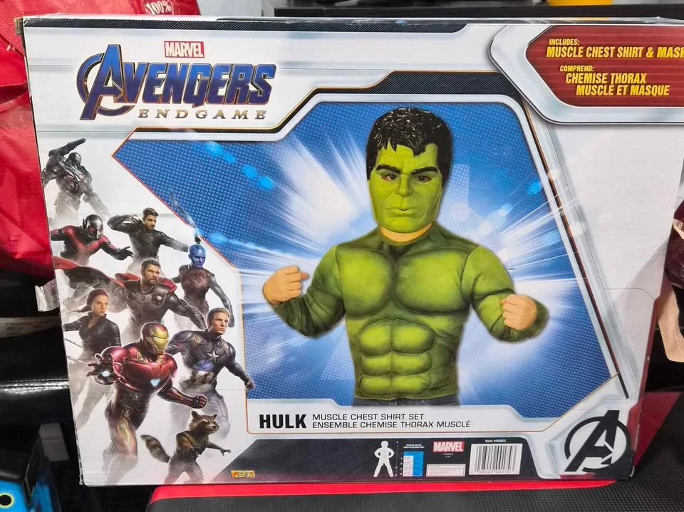 Brand New Marvel Avengers Endgame Hulk Muscle Chest & Mask Set ( - photo 2