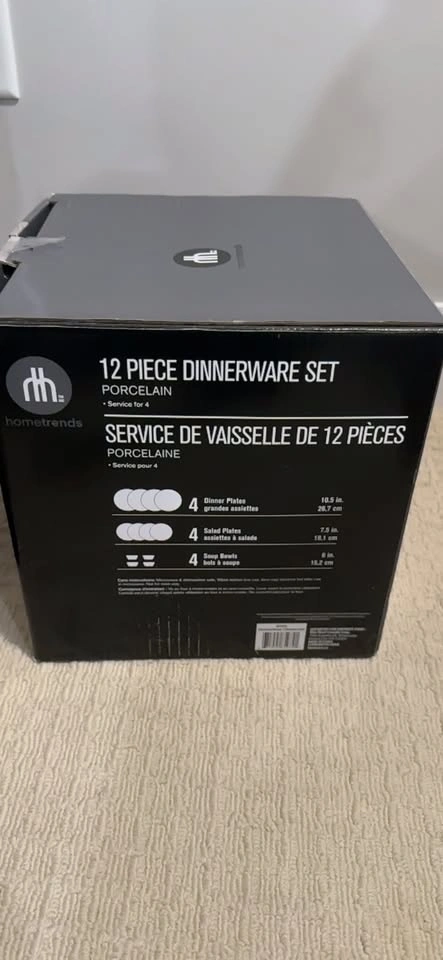 Hometrends 12 Piece Porcelain Dinnerware Set - photo 2
