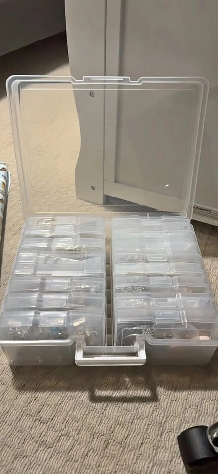 Clear Plastic Craft Jewelry Organizer Box