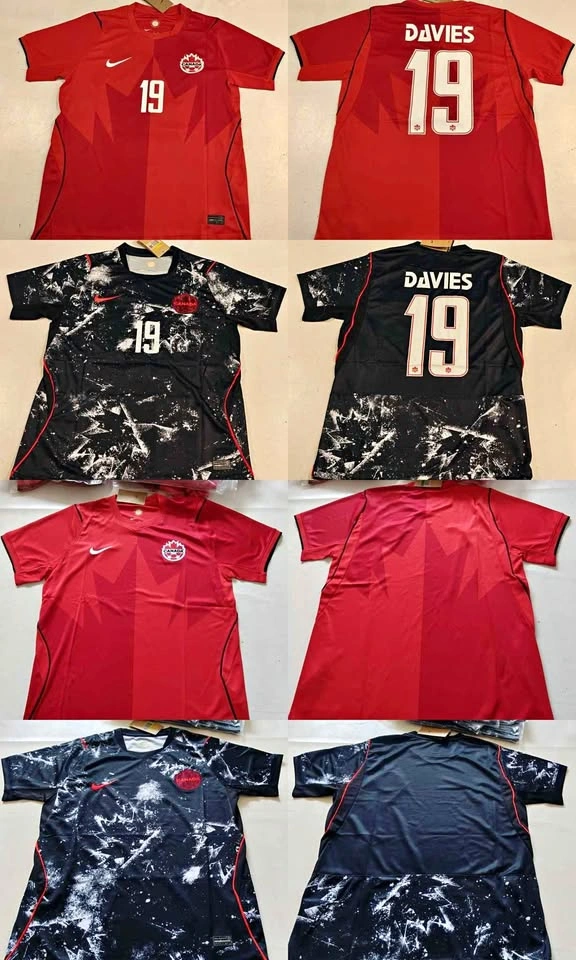 Canada Soccer Jerseys & Youth Kits - Davies 19 & J.David 10