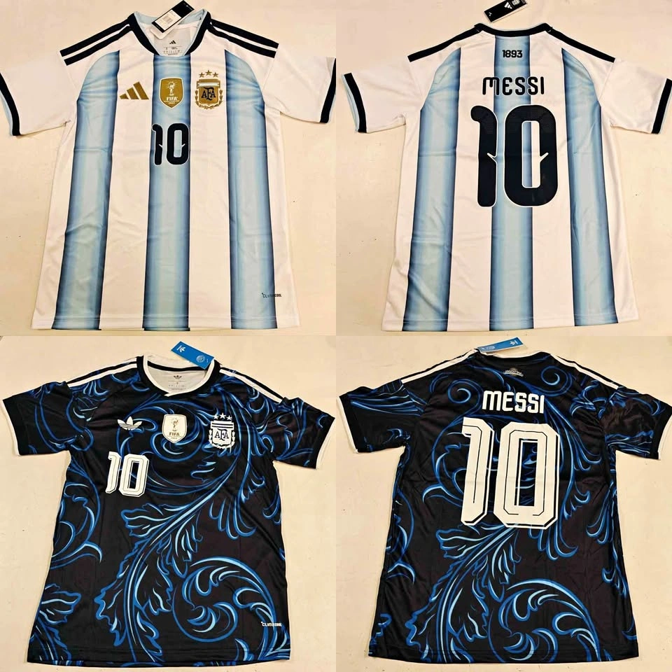 Argentina Messi 10 FIFA World Champions Soccer Jerseys
