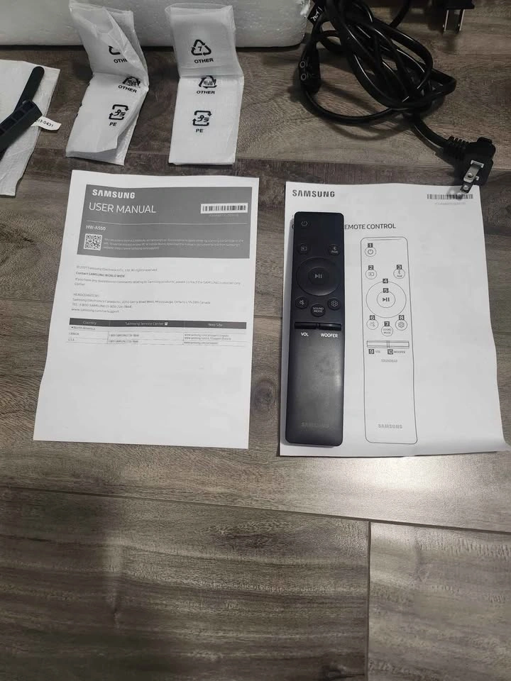 🇨🇦  Samsung soundbar + wireless Subwoofer with remote HW A550 - photo 3