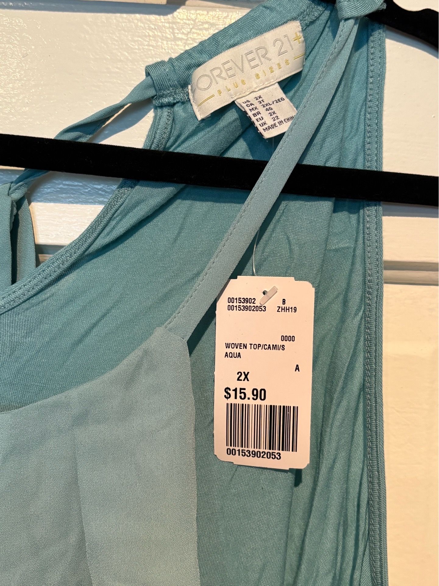 New Forever 21 Women’s Aqua color Top 2X - photo 2